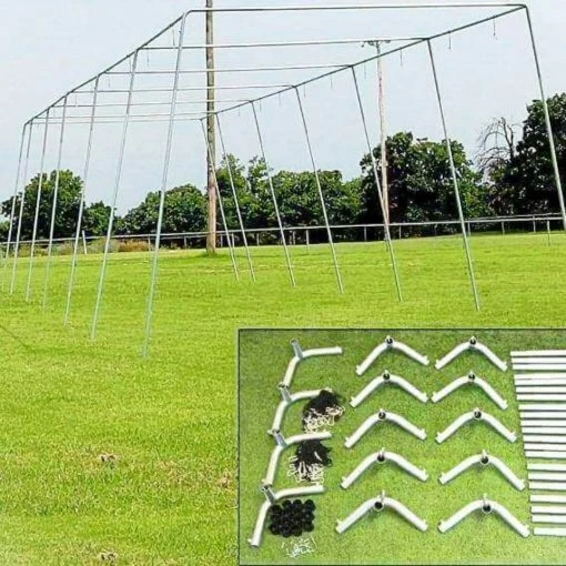 1.5-Inch Batting Cage DIY Corner Kits By Cimarron Sports -Baseball Shop batting cage frame corner kits 15 cimarron unique sports