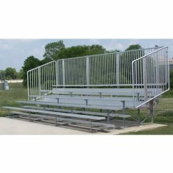 BSN VIP Series Bleachers With Vertical Picket Railing