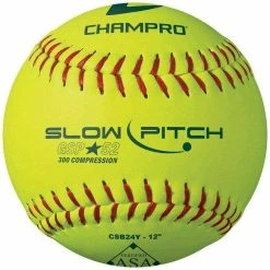 ASA Approved .52 Slow Pitch Softballs By Champro Sports -Baseball Shop champro 52 slow pitch softballs 1 dozen champro 12 game unique sports 4