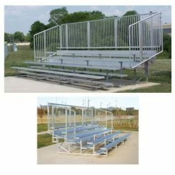 BSN Bleachers With Vertical Picket Railing